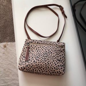 Leopard print crossbody purse
